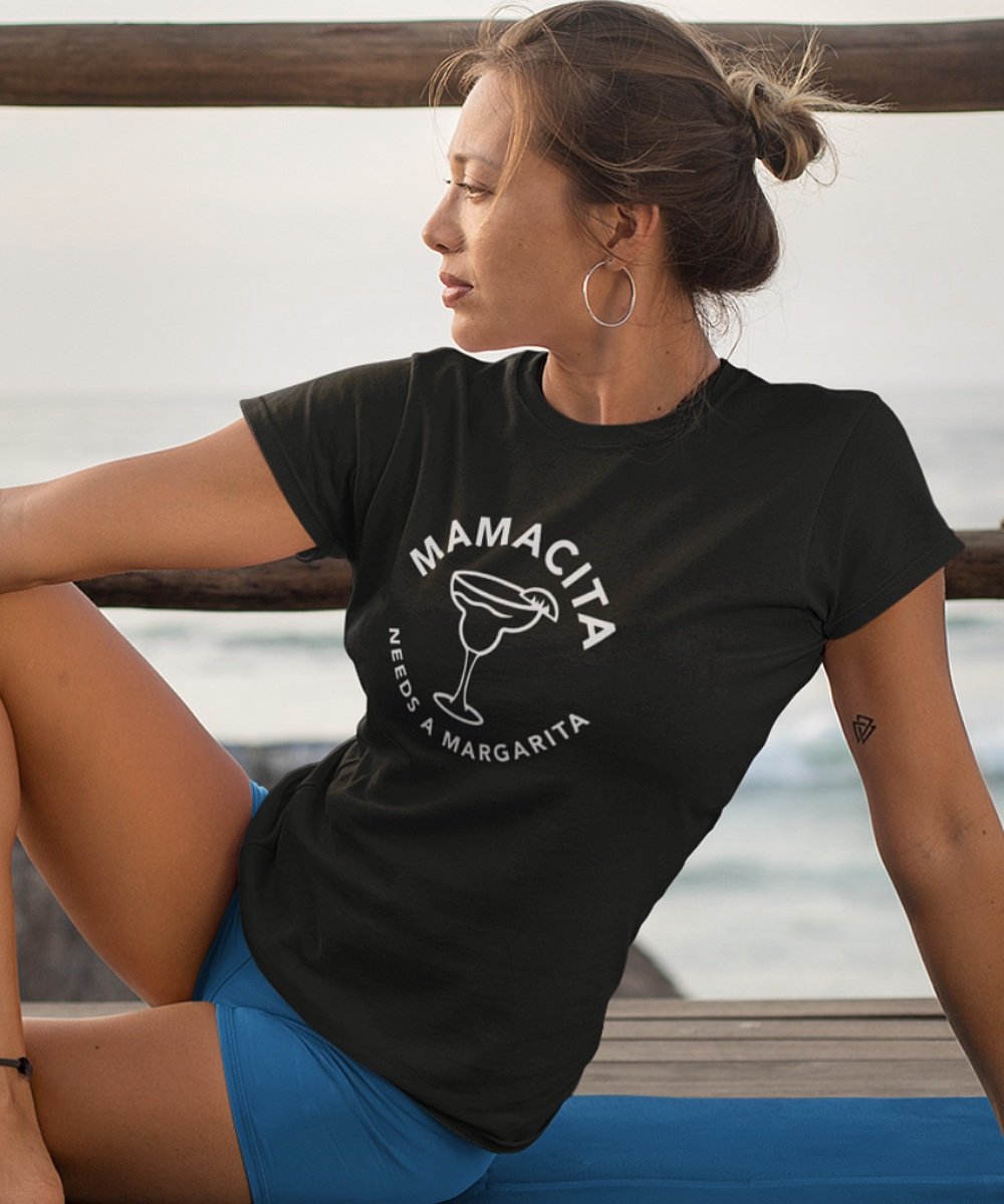 Moederdag T-shirt Mamacita | Zwart - Maat XL | Moederdag Cadeautje
